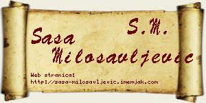 Saša Milosavljević vizit kartica